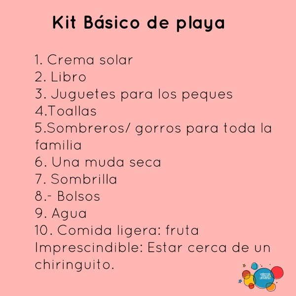 Kit básico de playa